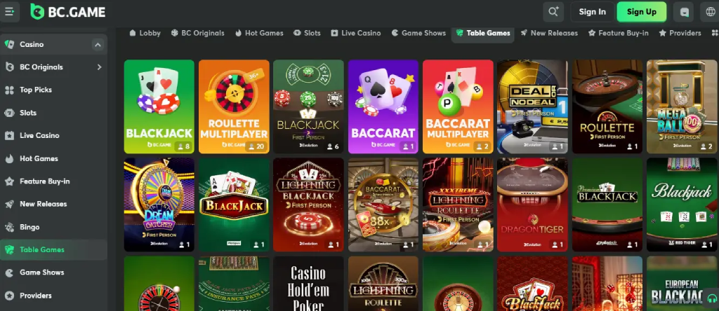 BC.Game - First Fully Trusted Real Money Crypto Casino in 2025 3 bcgame casino table games 1